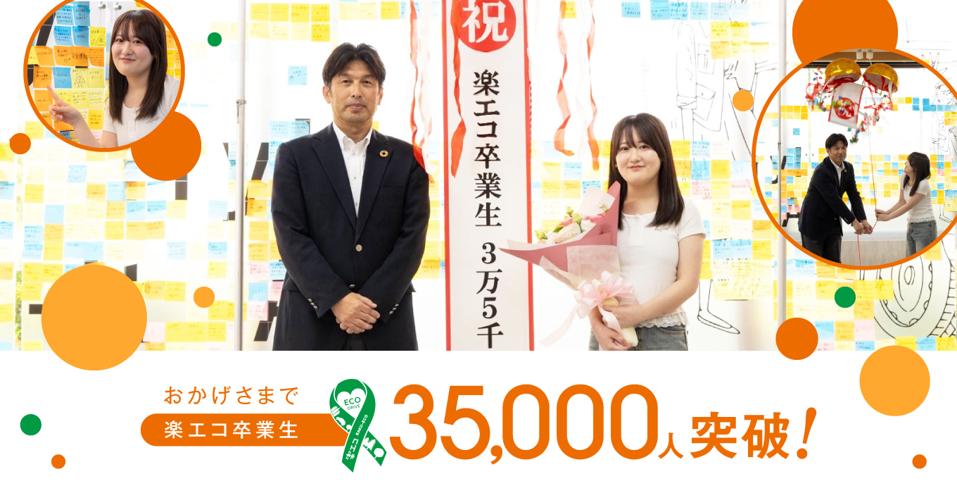 おかげさまで楽エコ卒業生35,000人突破！