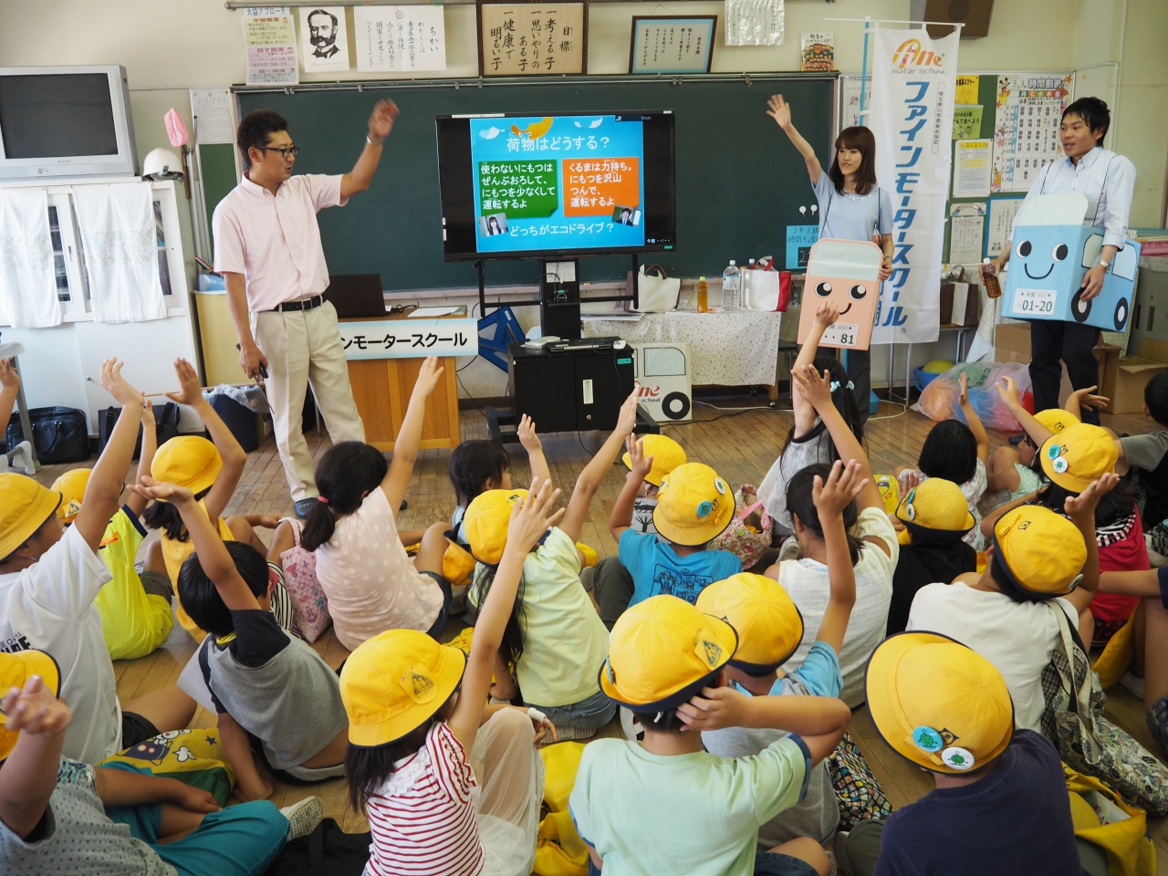 どっちがエコドライブでしょう？クイズの様子　