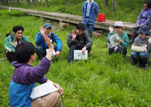 自然の中で振り返り学習