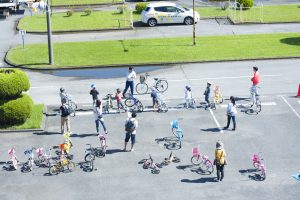 自転車に乗る前の準備運動♪