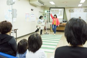 親子交通安全教室での一コマ　