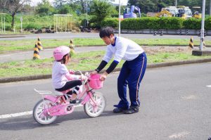 自転車教室の様子（上尾）