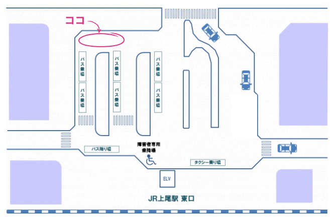 上尾駅東口 送迎バス乗り場